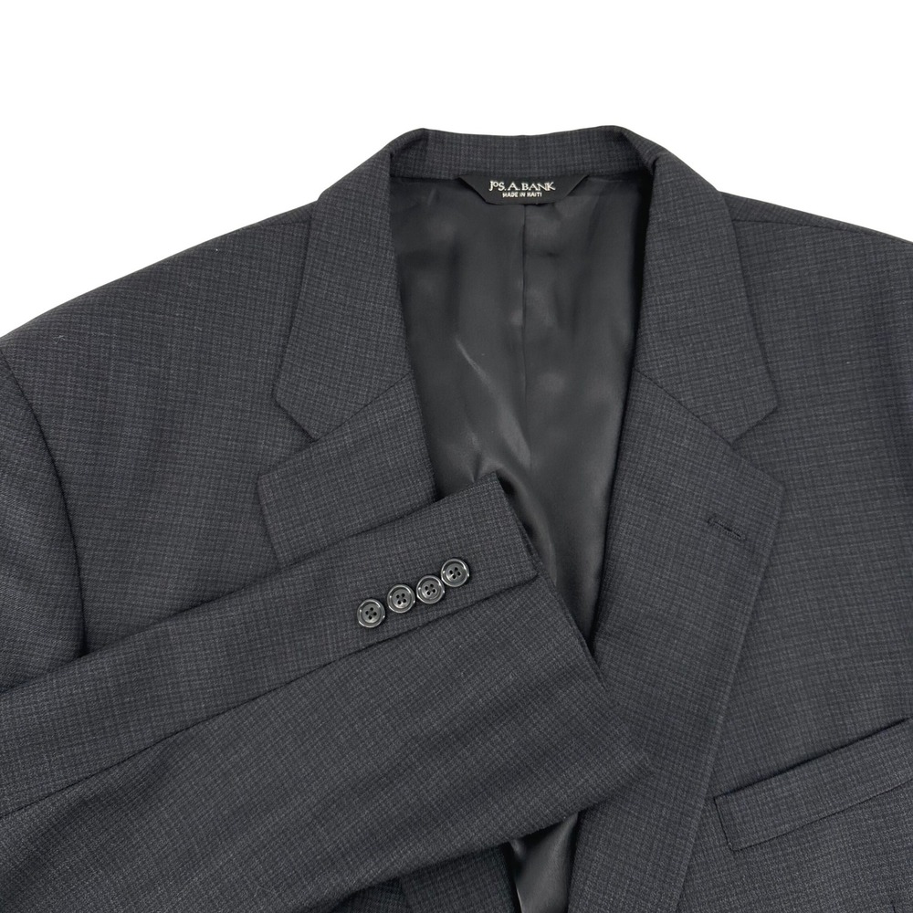 Jos. A. Bank Blazer Mens 50R Charcoal Gray Wool Blend Two Button Sport Coat
